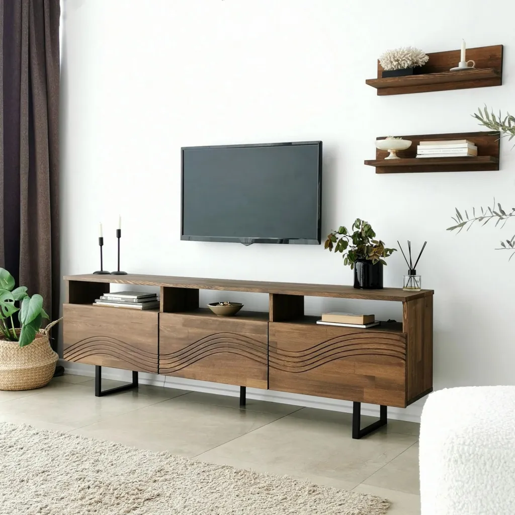 Komodë TV Skye Decor, Onda, ngjyrë arre - 1