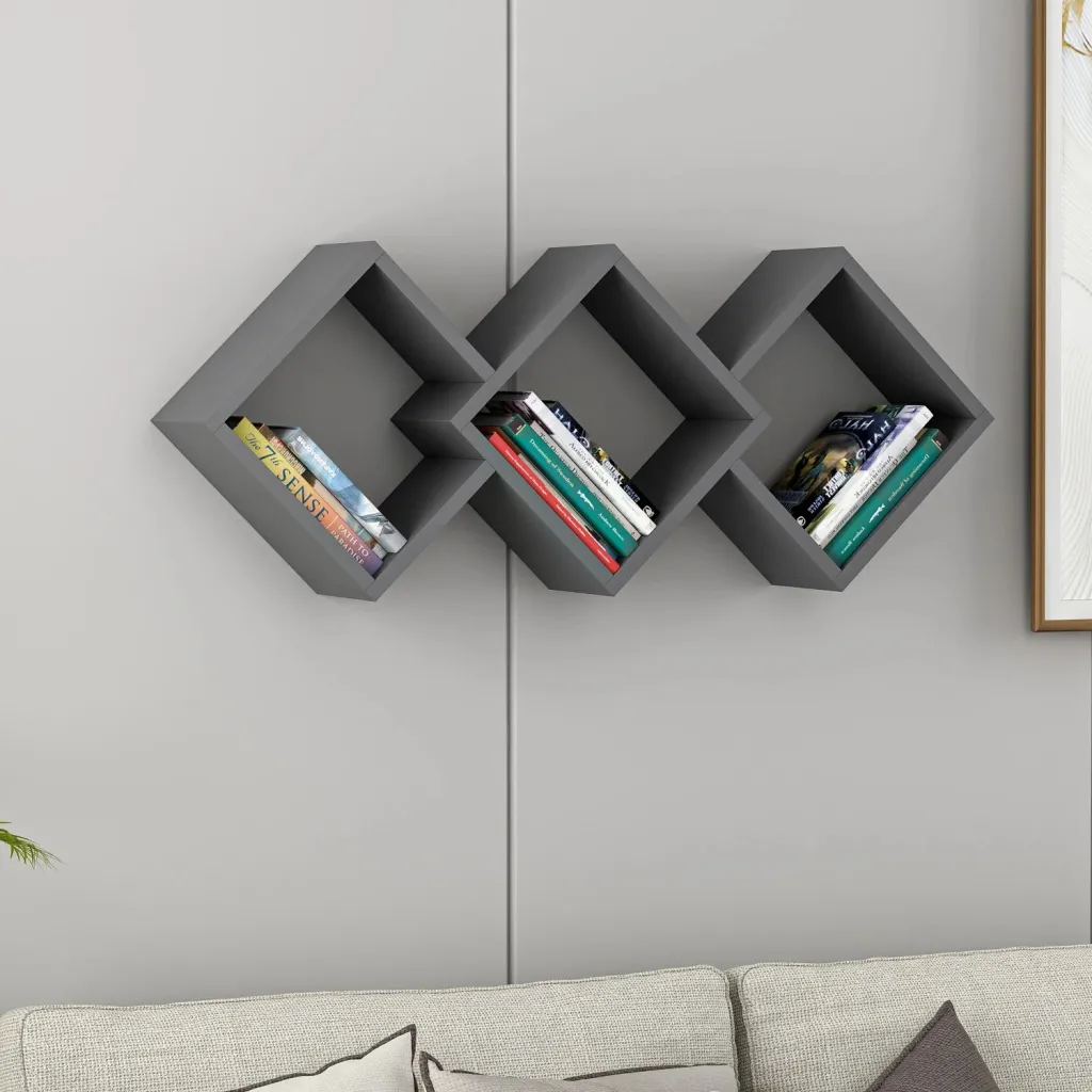 Raft muri Skye Decor, ngjyrë antracit, Galaxy - 1