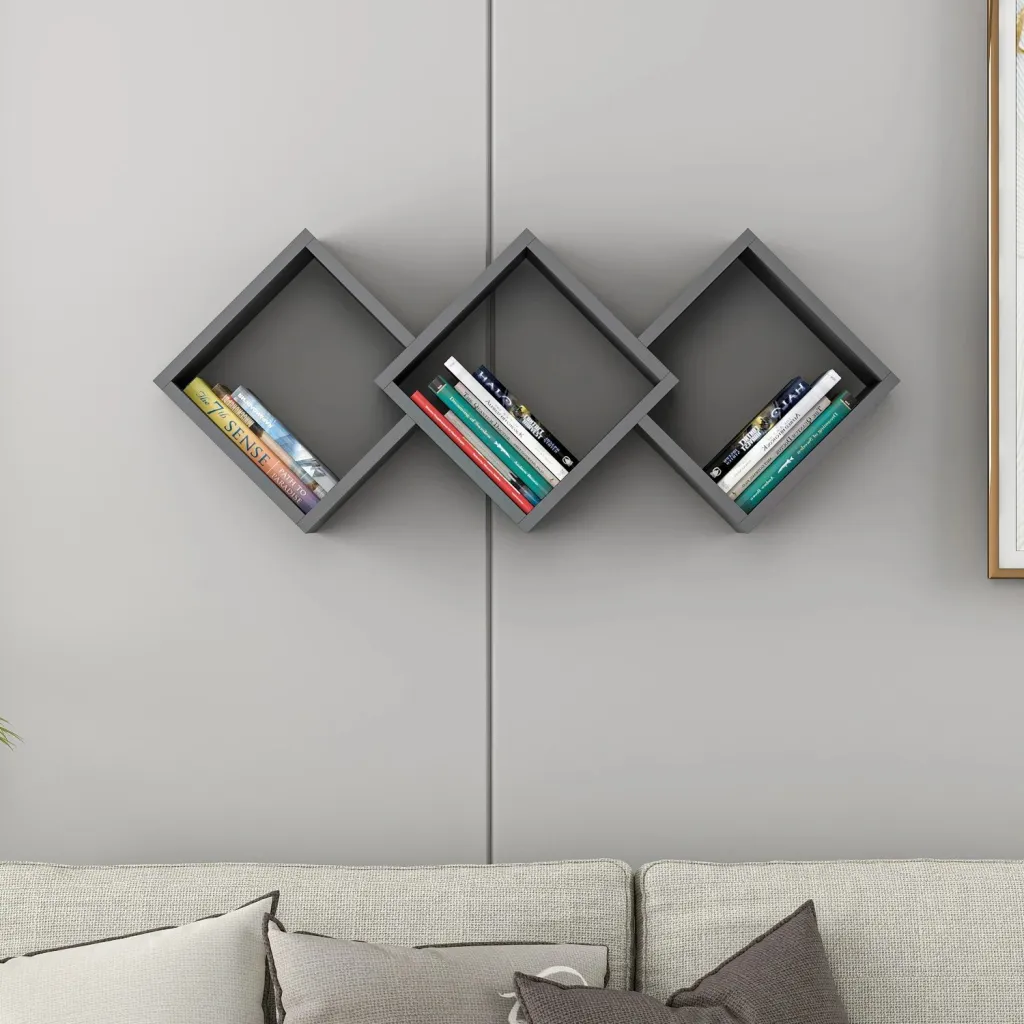 Raft muri Skye Decor, ngjyrë antracit, Galaxy - 2
