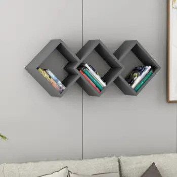 Raft muri Skye Decor, ngjyrë antracit, Galaxy