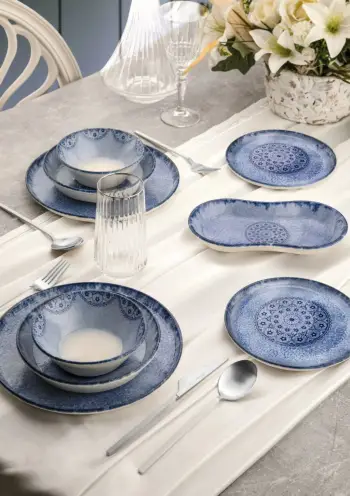 Set enësh për drekë (27 copë), Hermia, N25005, ngjyrë kaltër