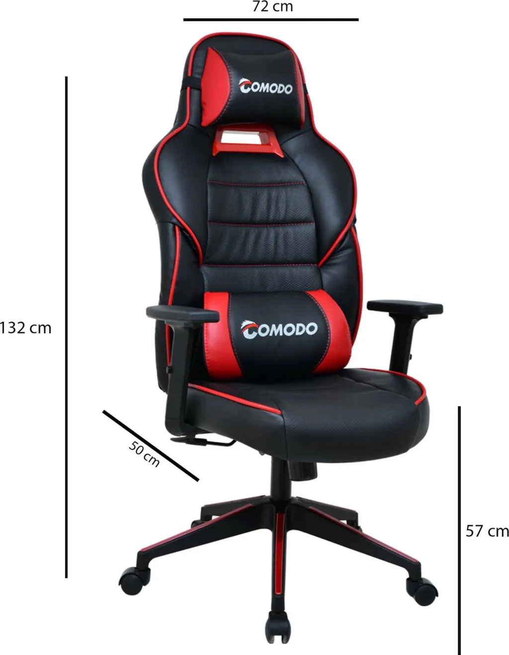 Karrige gaming Skye Decor, Comodo Tokyo, e kuqe - 2