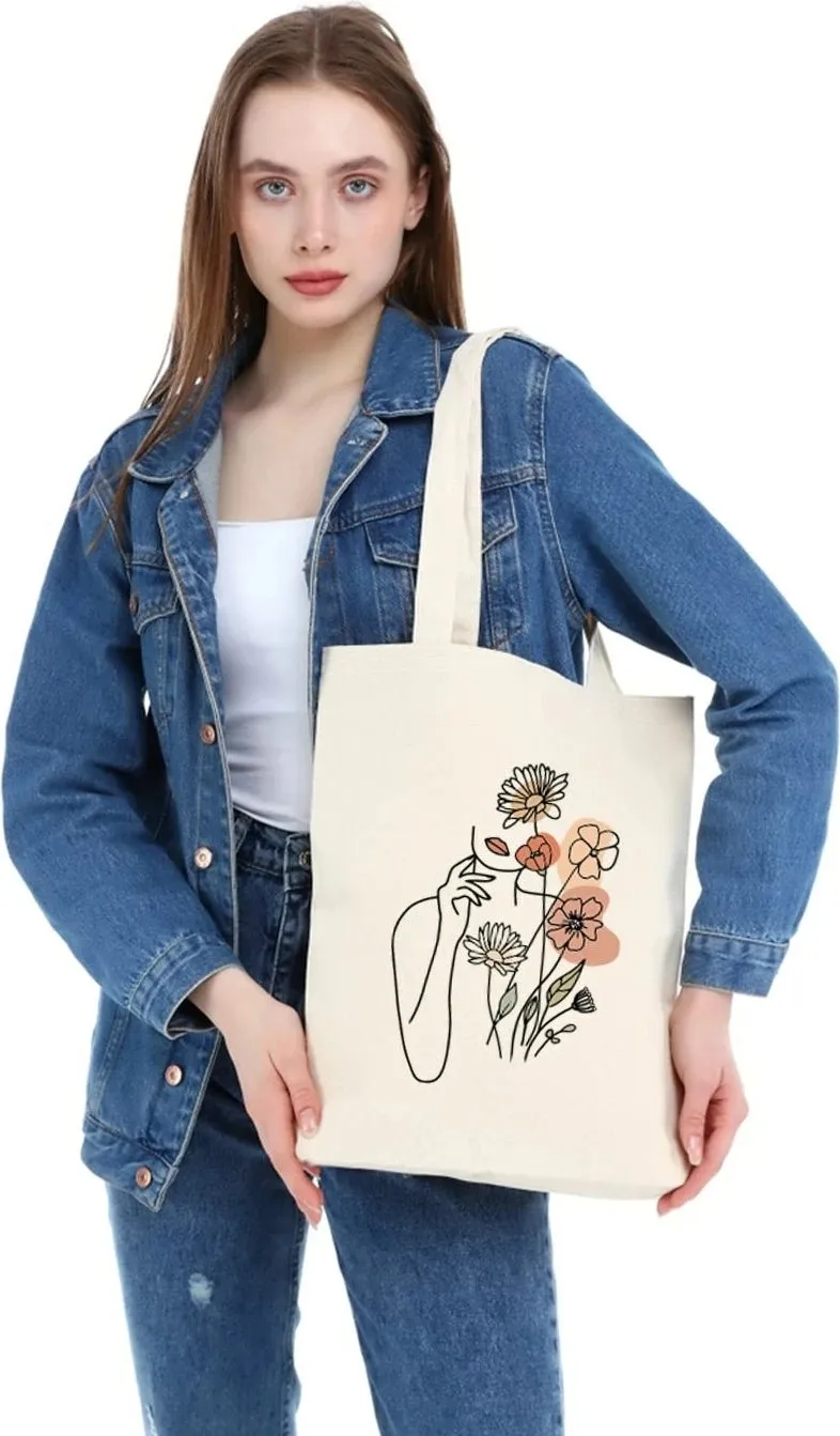 Çantë tote Zoozie Bags, krem, 1113 - 1