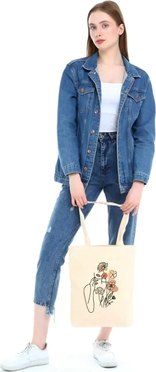 Çantë tote Zoozie Bags, krem, 1113 - 4