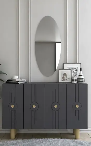 Konsolë moderne, ngjyrë antracit, Skye Decor, KM120