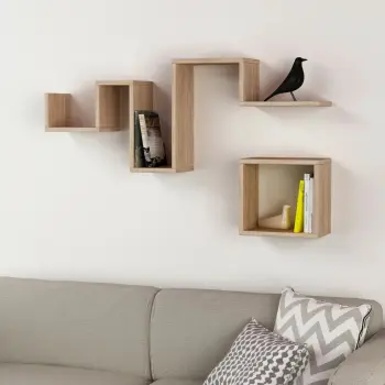 Raft muri Skye Decor, ngjyrë lisi