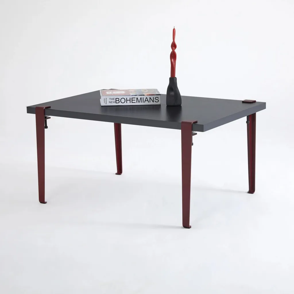 Tavolinë kafeje Skye Decor, Neda, anthracite-burgundy - 2