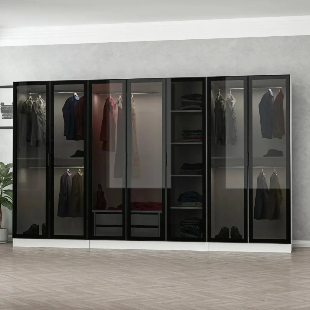 Dollap Skye Decor, i bardhë e zi, 315x190x52cm - 3
