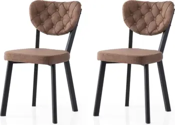 Set karrigesh (2 copë) Skye Decor, Enzo - 815 V2, ngjyrë e zezë dhe kafe