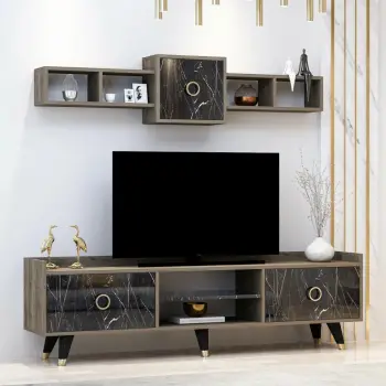 Komodë TV Skye Decor, ngjyrë mermeri, rosa