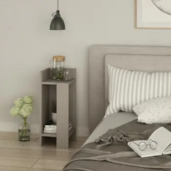 Komodinë anësore majtas Skye Decor, Elos, ngjyrë mocha e çelët