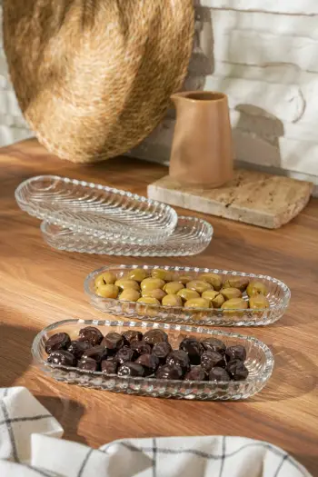 Set pjatash qelqi, transparent, Hermia, PL1256GCLx2, 4 copë