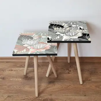 Set tavolina të mbivendosura, 2 copë, Skye Decor, shumëngjyrëshe, 2Shp472