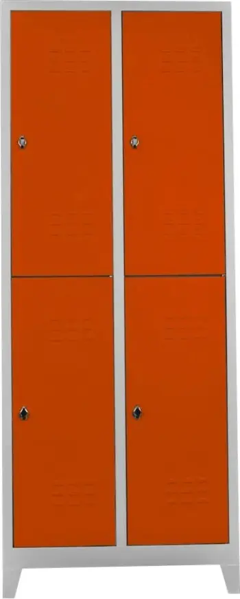 Dollap locker për depo, ngjyrë gri-portokalli, Skye Decor, Js1026Tu