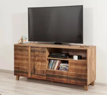 Komodë për TV Skye Decor, ngjyrë pishë Atlantike, Marina Mila - 755
