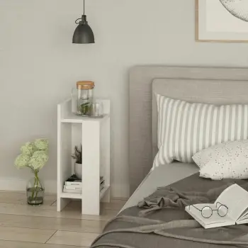 Komodinë anësore e majtë Skye Decor, Elos, e bardhë