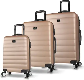 Set valixhesh (3 copë), ngjyrë ari, Zoozie Bags, 6414