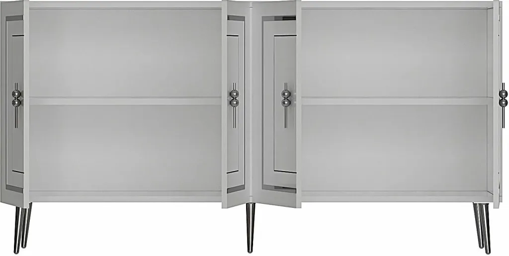 Konsol Skye Decor, Piero KB150, e bardhë, argjend - 5