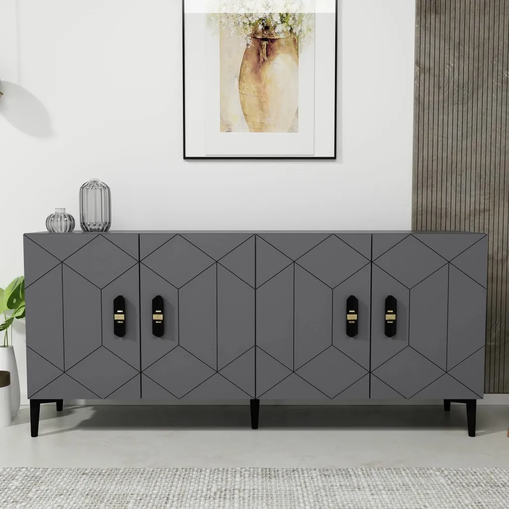 Konsol Skye Decor, ngjyrë antracit, Cross KB150 - 1