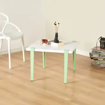 Tavolinë kafeje Skye Decor, e bardhë, jeshile mente