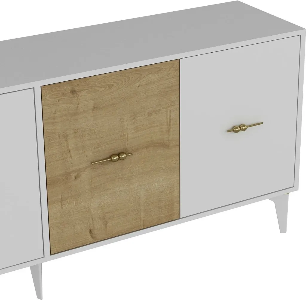 Konsol Skye Decor, e bardhë, lisi sapphire - 5