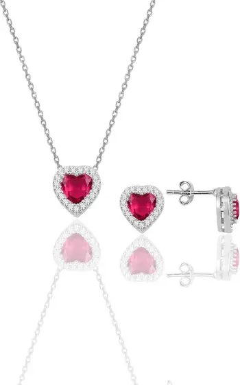 Set varëse dhe vathë argjendi, ngjyrë fuchsia, Jumeon, SGTL10139