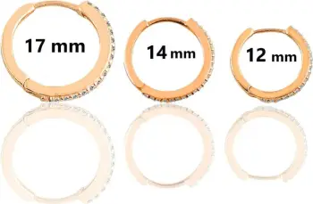Vathë argjendi ngjyrë rozë gold, Jumeon, SGTL11163, 12/14/17mm