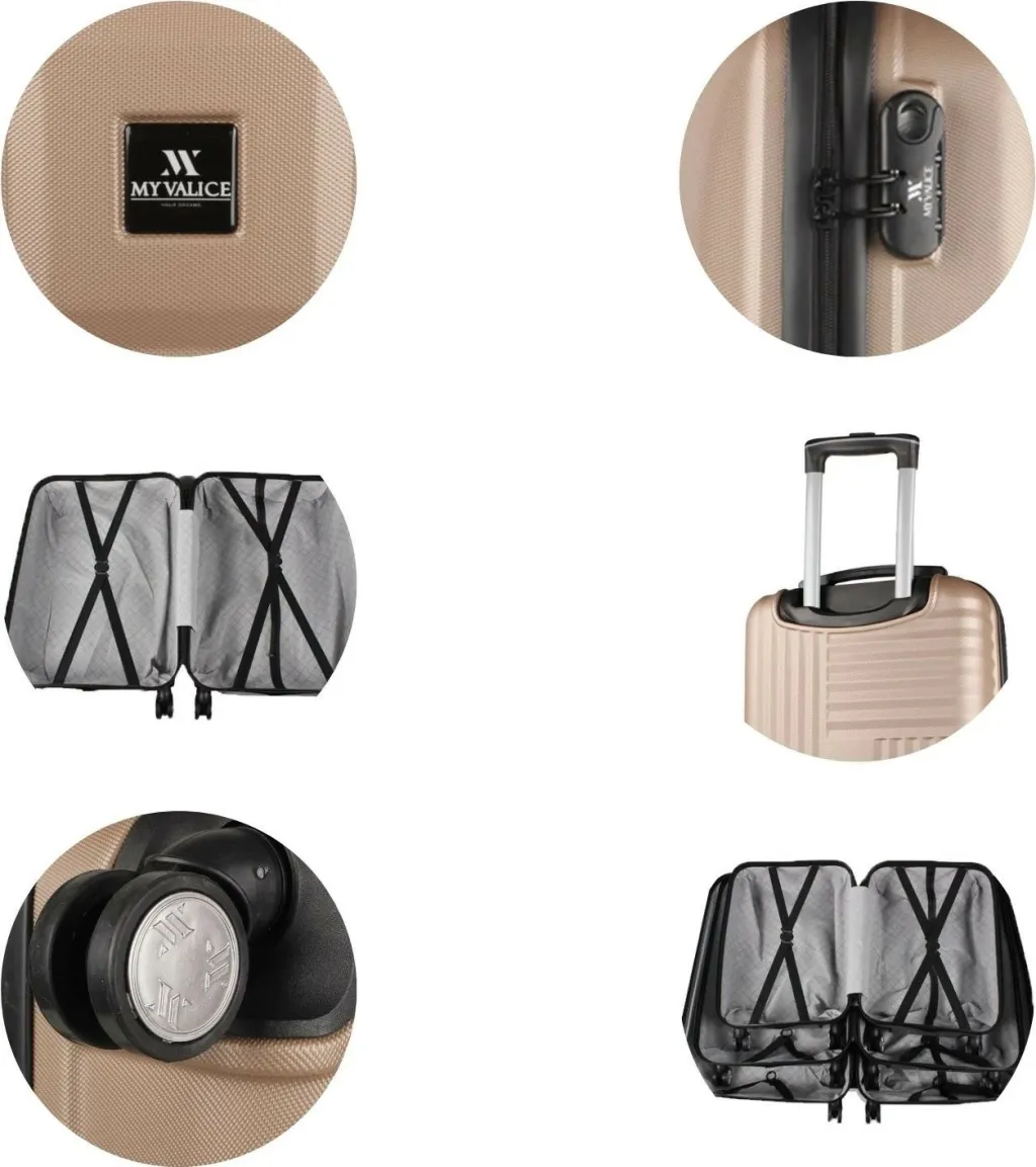 Valixhe udhëtimi ngjyrë ari, Zoozie Bags, 8708 - 4