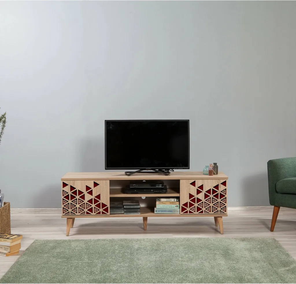 Komodë TV Skye Decor, Truva-122, ngjyrë lisi Sonoma - 2