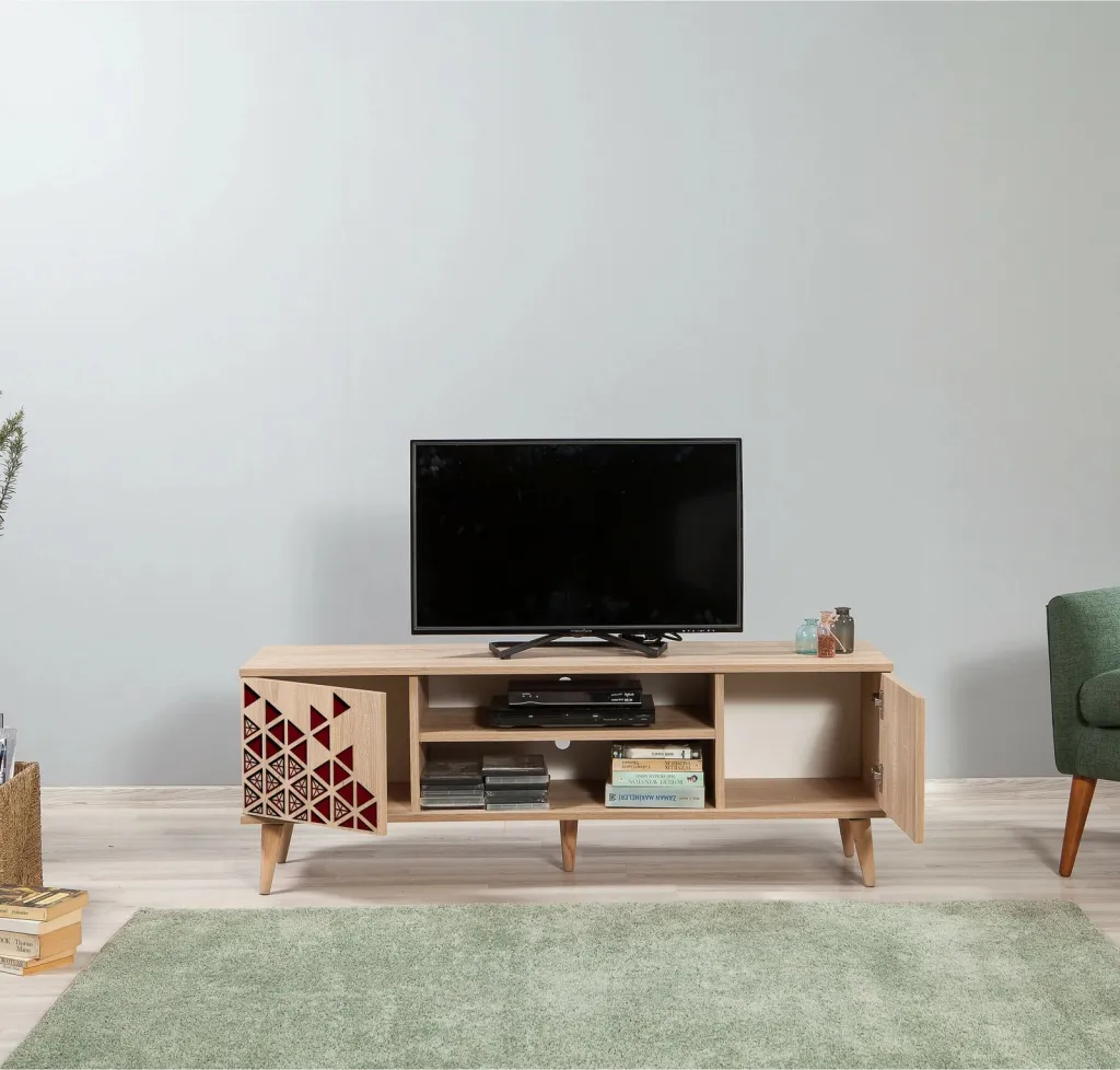 Komodë TV Skye Decor, Truva-122, ngjyrë lisi Sonoma - 3