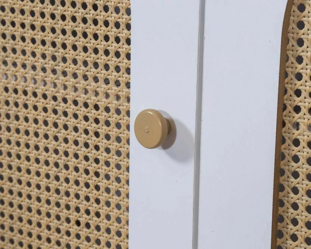 Konsol Skye Decor, bohem, e bardhë dhe lis - 5