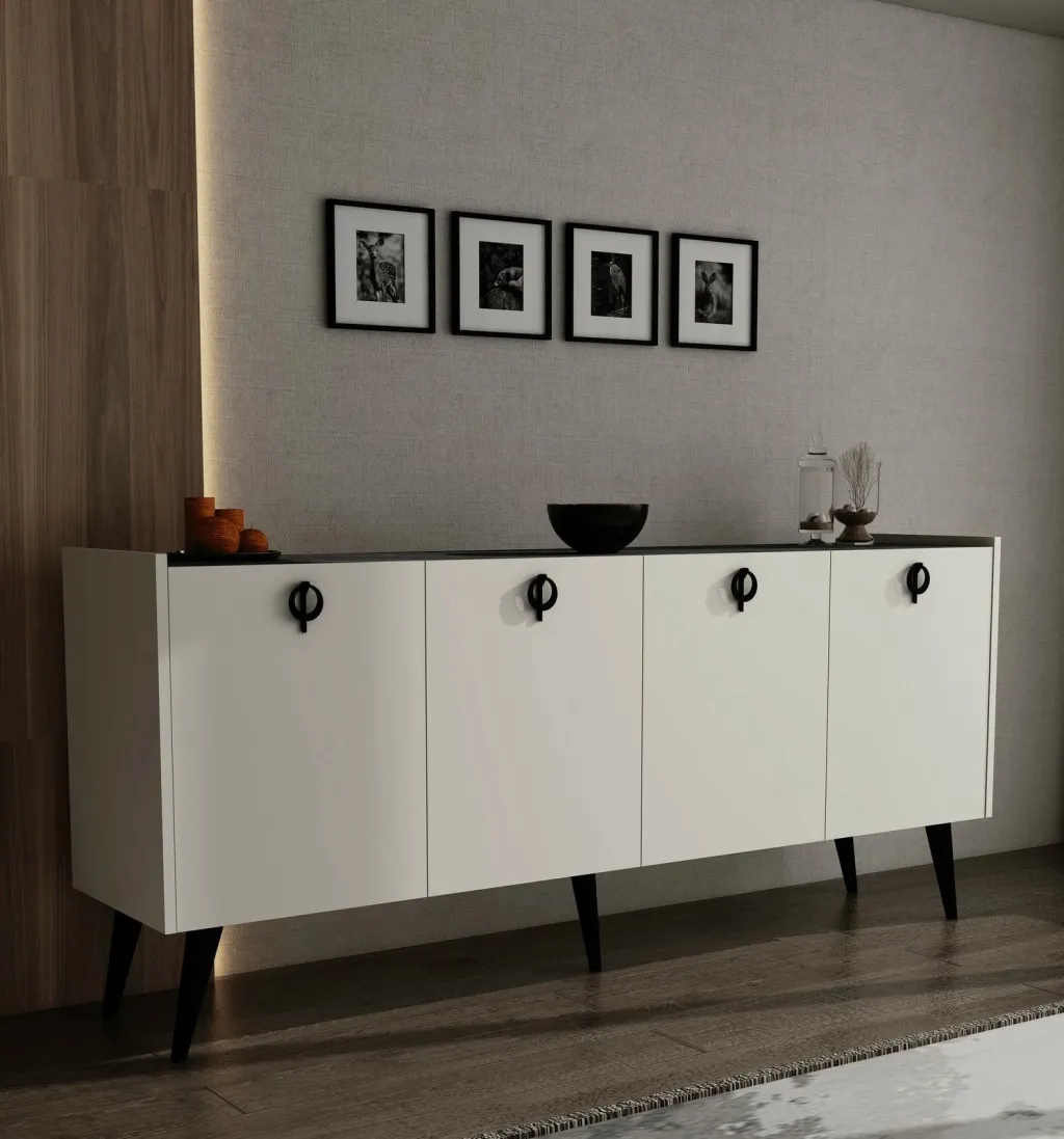 Konsol Skye Decor, ngjyrë e bardhë, Ay Tasi Kaya - 2