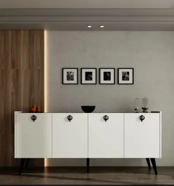 Konsol Skye Decor, ngjyrë e bardhë, Ay Tasi Kaya
