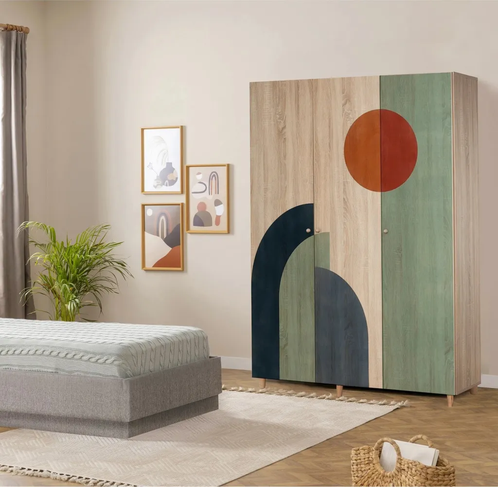 Dollap Lena 3, ngjyrë sonomo, Skye Decor, 135x192x52cm - 1