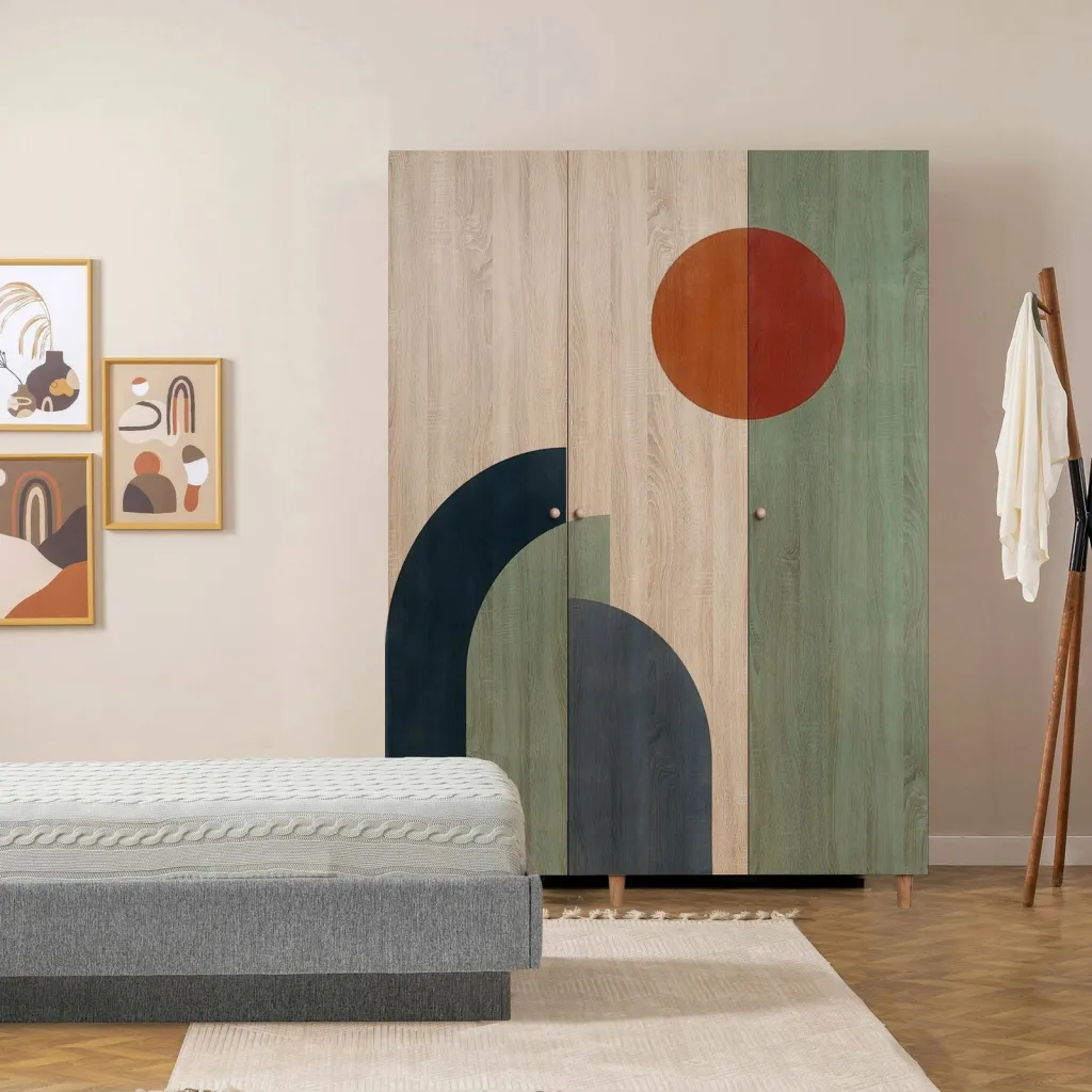 Dollap Lena 3, ngjyrë sonomo, Skye Decor, 135x192x52cm - 2