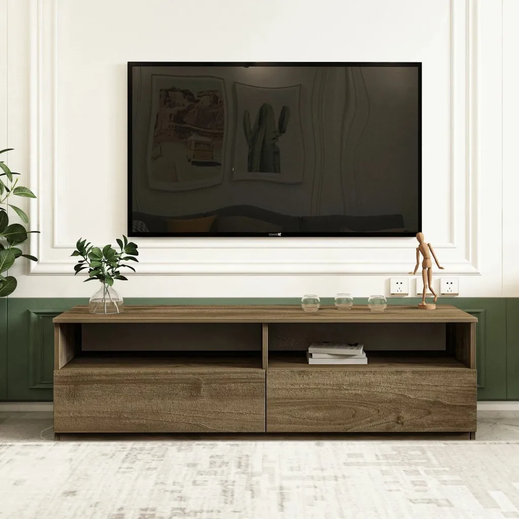 Komodë TV, ngjyrë arre, Skye Decor, Centra - 2