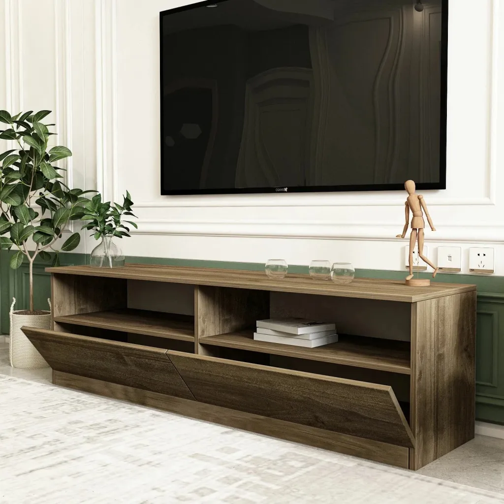 Komodë TV, ngjyrë arre, Skye Decor, Centra - 3
