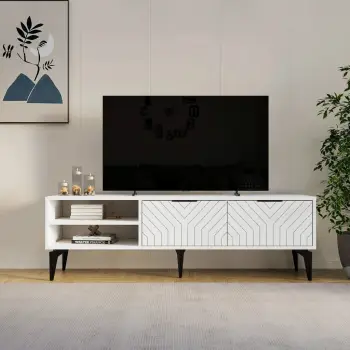 Komodë TV Skye Decor Regina, e bardhë