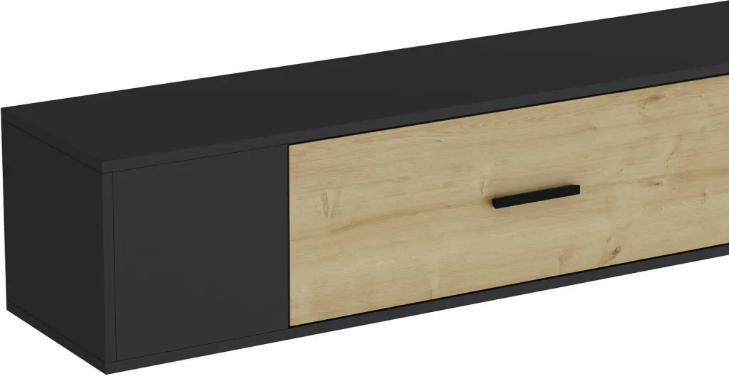 Komodë TV Skye Decor, antracit, lisi sapphire - 5