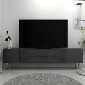 Komodë TV, Skye Decor, anthracite dhe ari, Dekol1