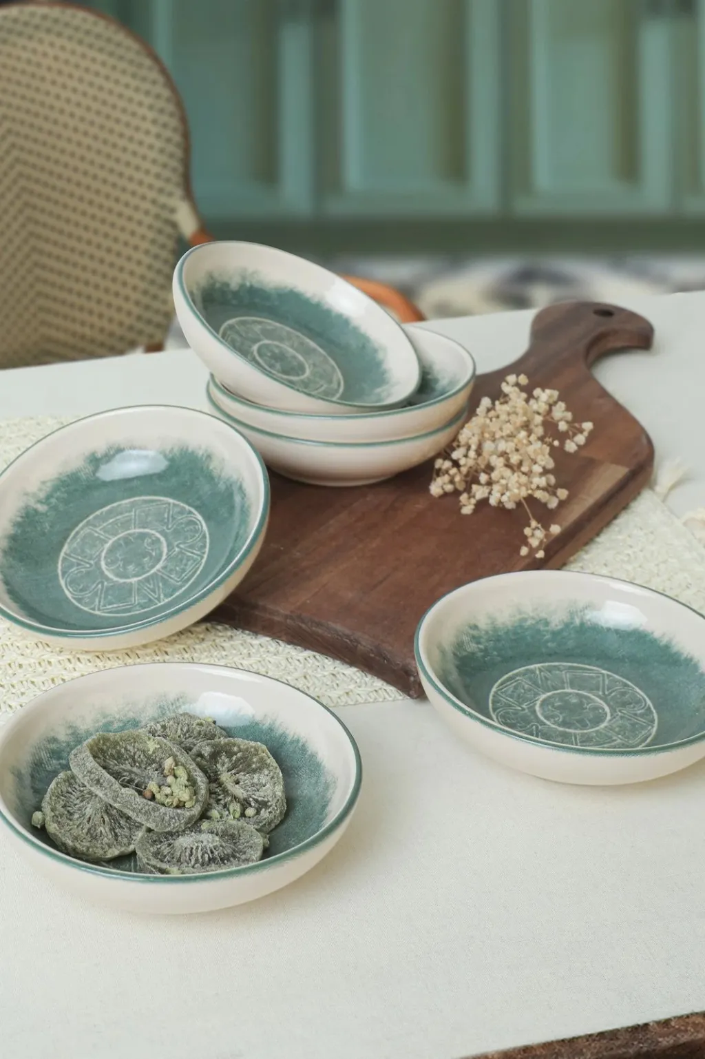 Set tasash për salcë (6 copë), Hermia Concept, krem, 13cm - 1