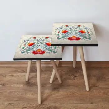 Set tavolinash të ndërlidhura Skye Decor, shumëngjyrëshe, 2 copë, 2Shp144