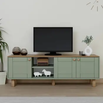 Komodë TV Skye Decor, stil bohemian, ngjyrë e gjelbër, 1600-84