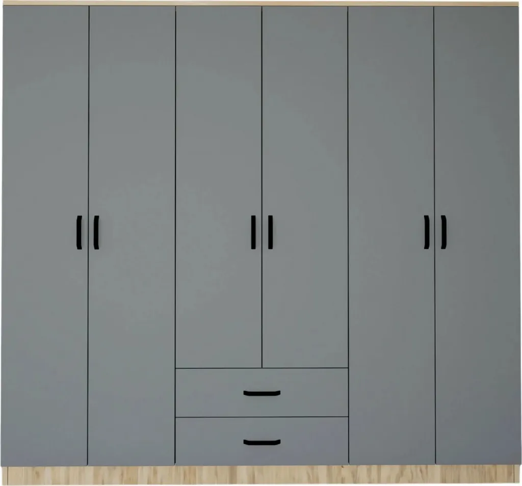 Dollap Skye Decor, ngjyrë gri dhe e bardhë, Yaman Luna - Fel 1600-65, 180x190x45 cm - 5