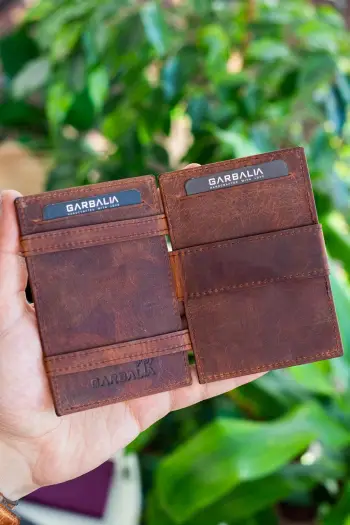 Mbajtës kartelash Zoozie Bags, Magic, lëkurë natyrale, ngjyrë tan