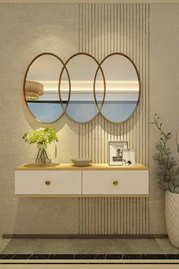 Komodë Skye Decor, Zuzu 120, ngjyrë lis safir, e bardhë