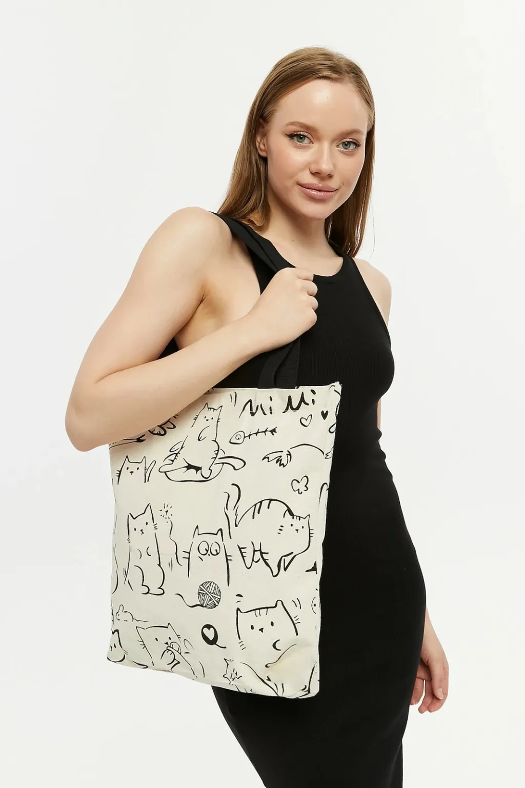 Çantë tote Zoozie Bags, krem e zezë, 2207 - 2