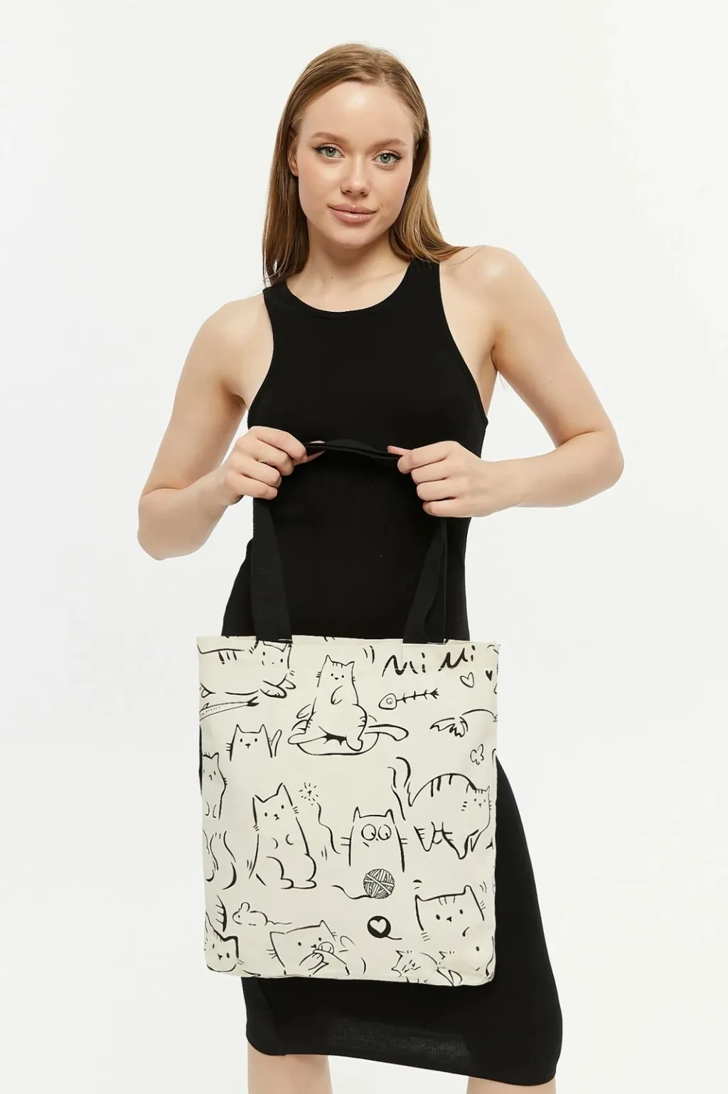 Çantë tote Zoozie Bags, krem e zezë, 2207 - 4
