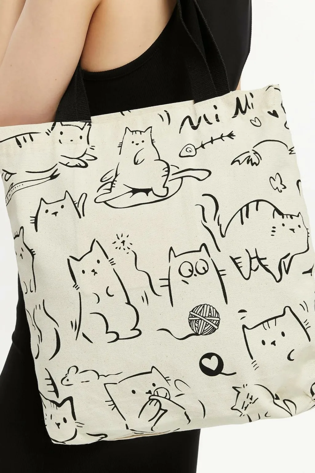 Çantë tote Zoozie Bags, krem e zezë, 2207 - 8