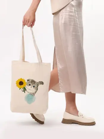 Çantë tote Zoozie Bags, 1614, ngjyrë krem